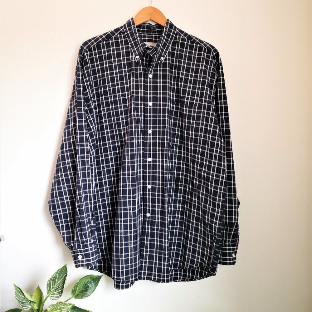 Eddie Bauer Men's Plaid Shirt Classic Fit Size‎ L
